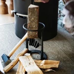 Firewood Kindling Splitter — Original Cast Iron Wood Splitting Wedge, 6.5